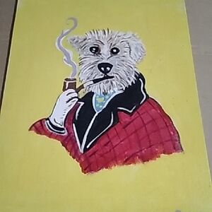 Stylish Dog Portrait Art Print